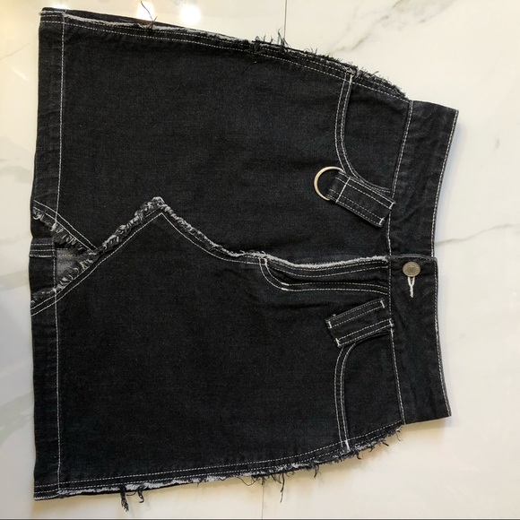 PEACEBIRD Frayed Denim Skirt - Picture 7 of 8